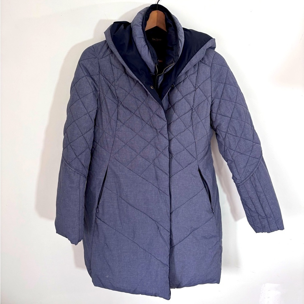 The Izzat New York Women’s 3/4 Length Down Zip Snap Closure Coat Size Small